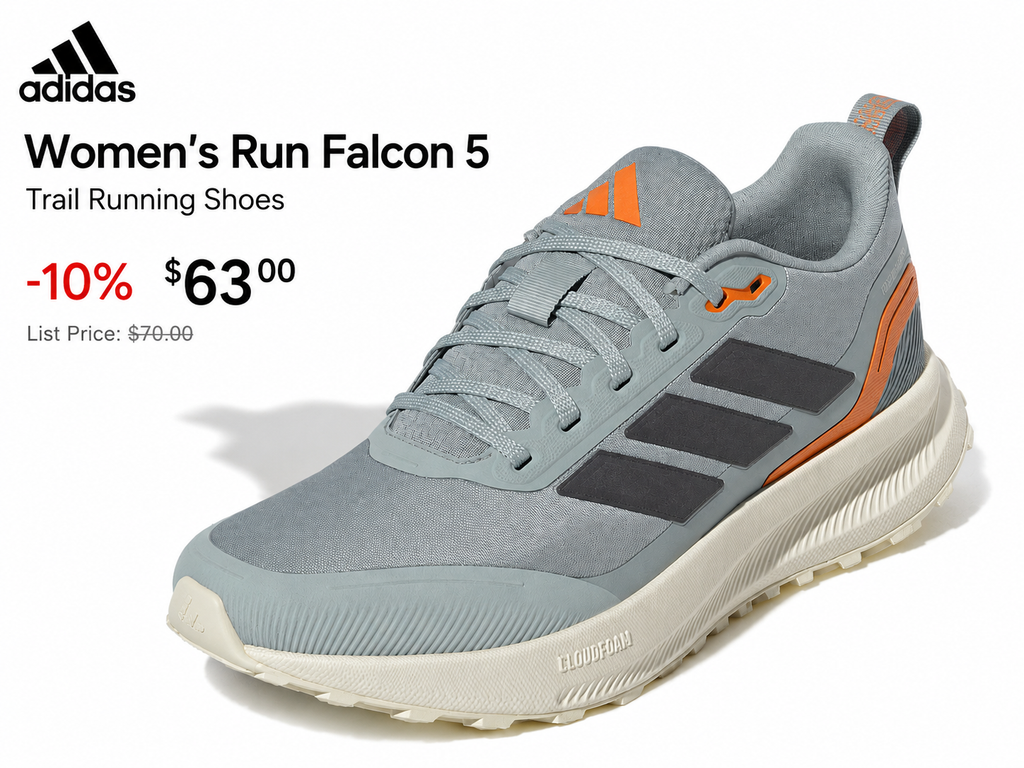 adidas Women's Run Falcon 5 Trail Running Shoes