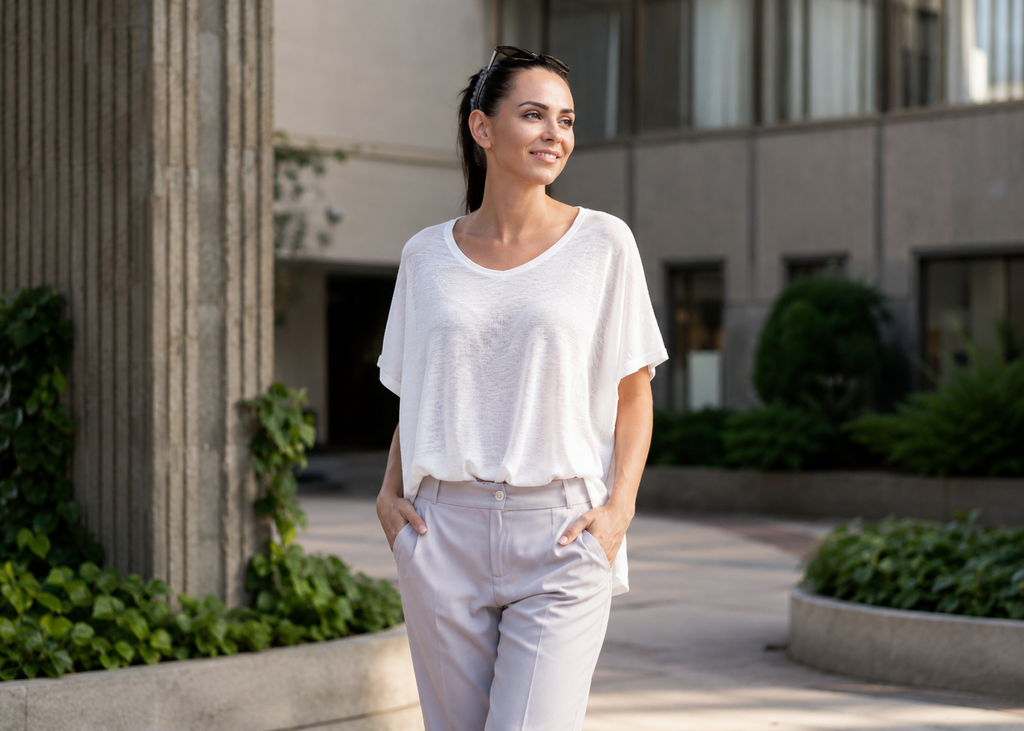 Zenana Oversized Slub Hacci Top