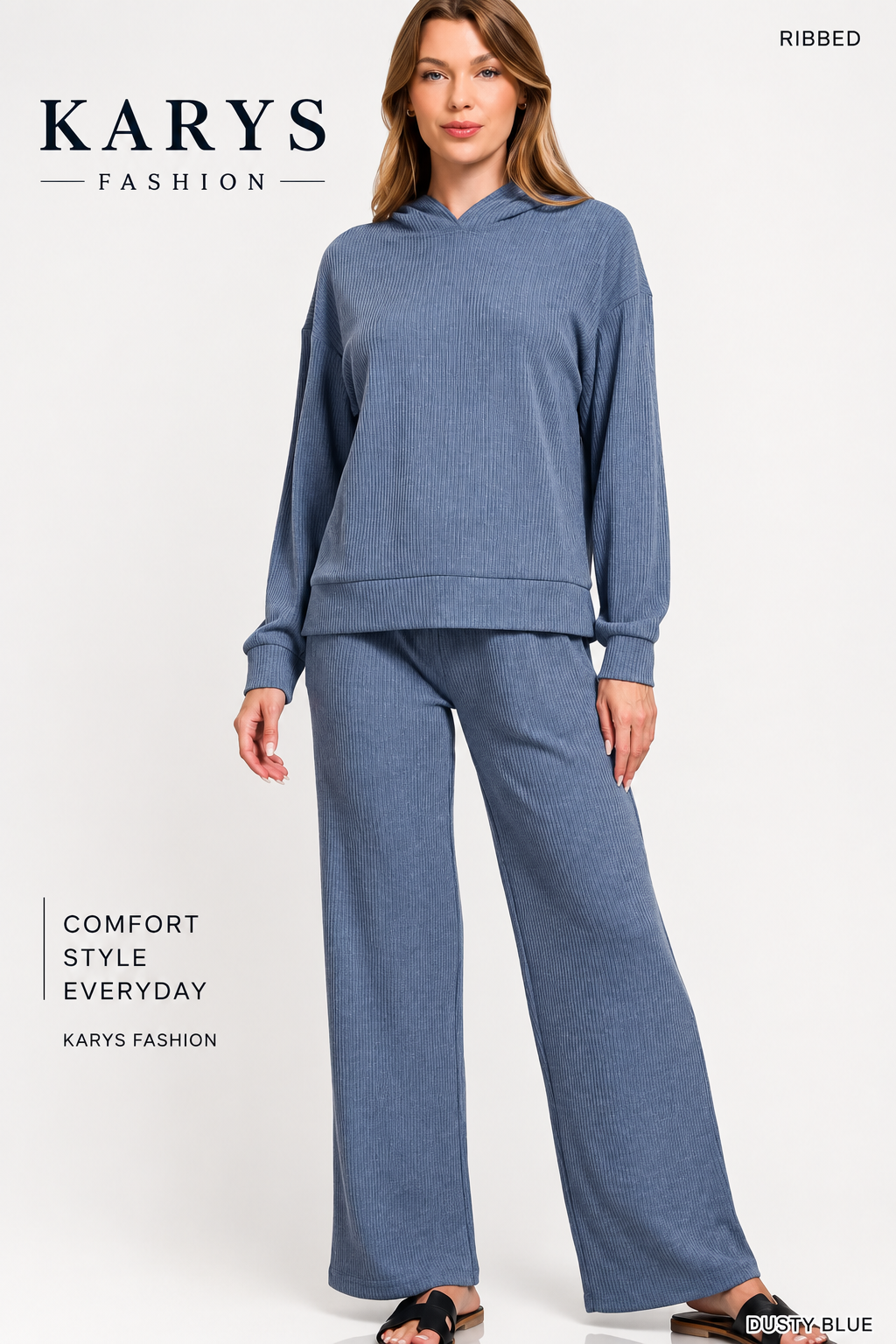 Zenana Ribbed Drawstring Lounge Pants