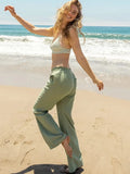 Linen Blend Wide-Leg Pants (Copy)