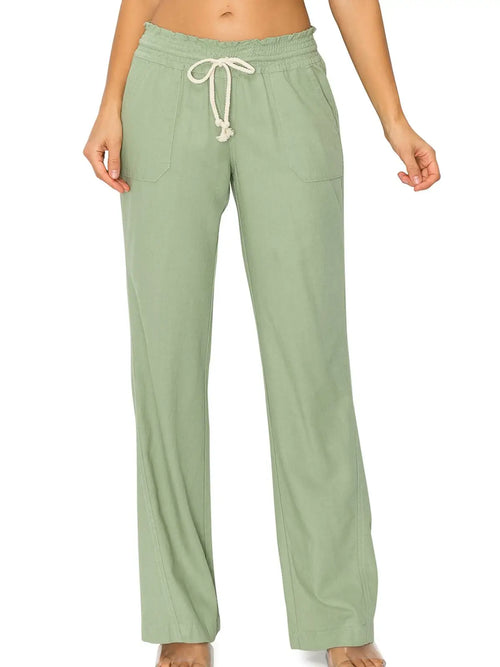 Linen Blend Wide-Leg Pants (Copy)