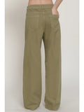 Karys Garment-Dyed Cotton Twill Wide-Leg Pants