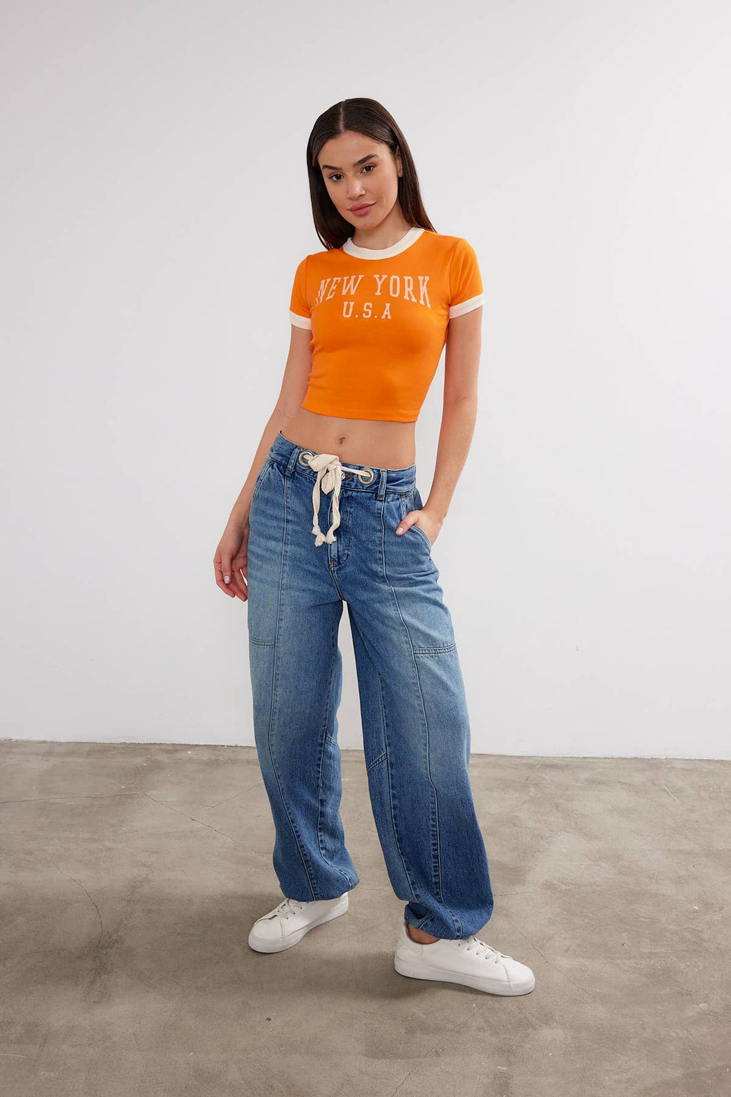 Women's New York Printed Cropped T-Shirt Crop Top "New York"