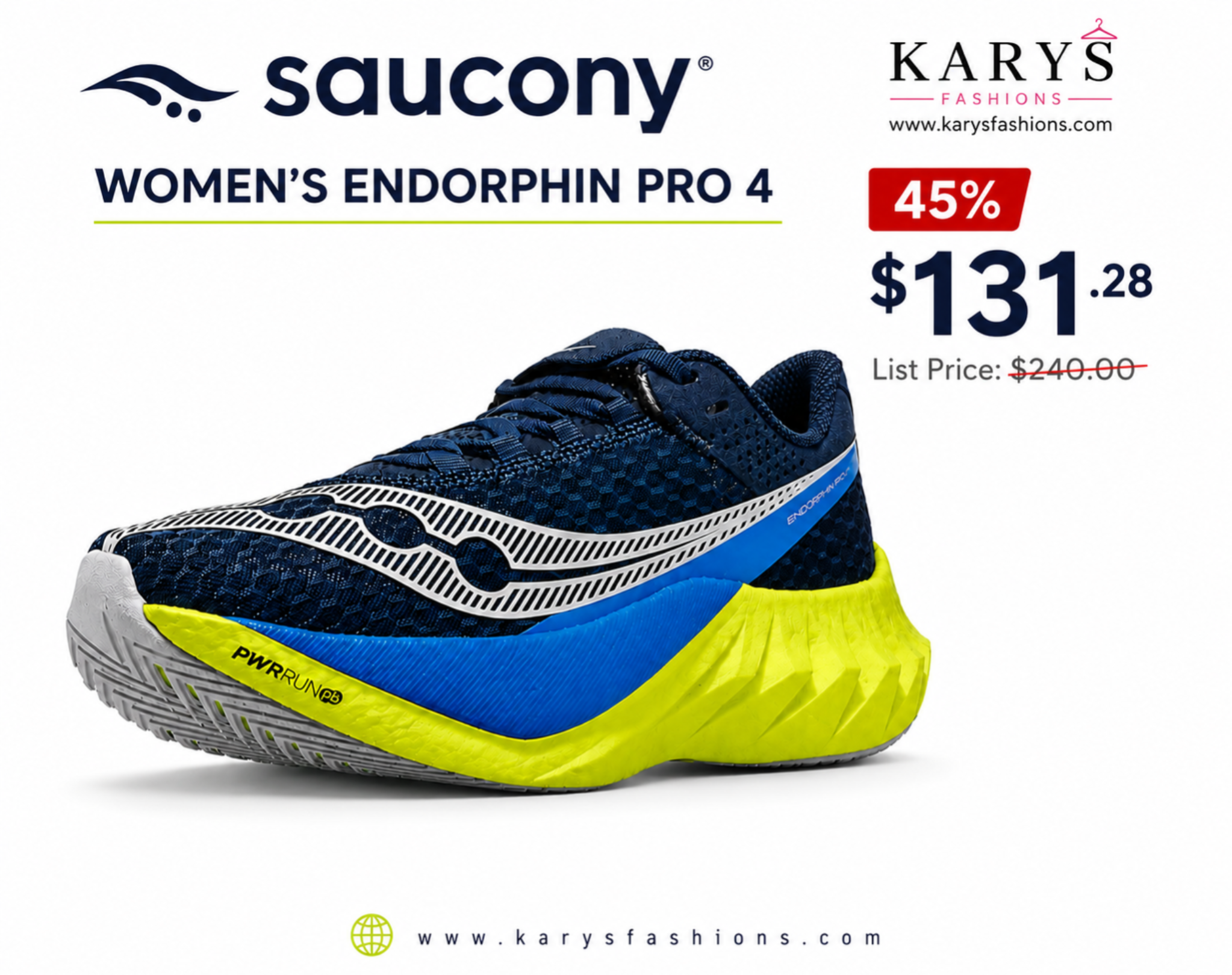 Saucony Women’s Endorphin Pro 4 Running Shoe
